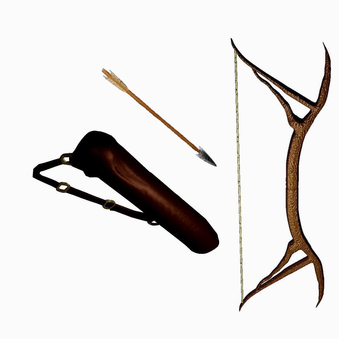Arrow with Bow and Quiver