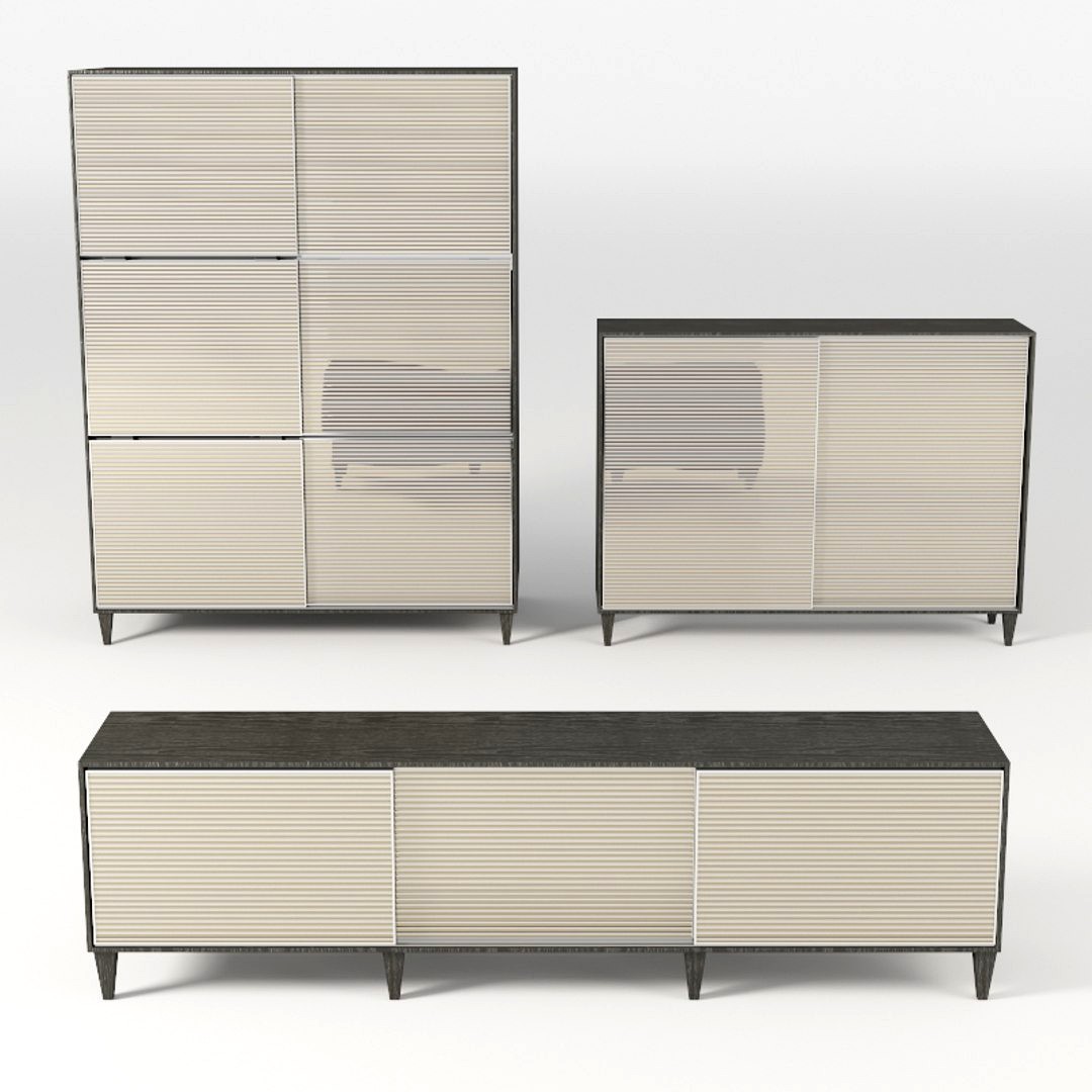 Three Modern Sliding Console