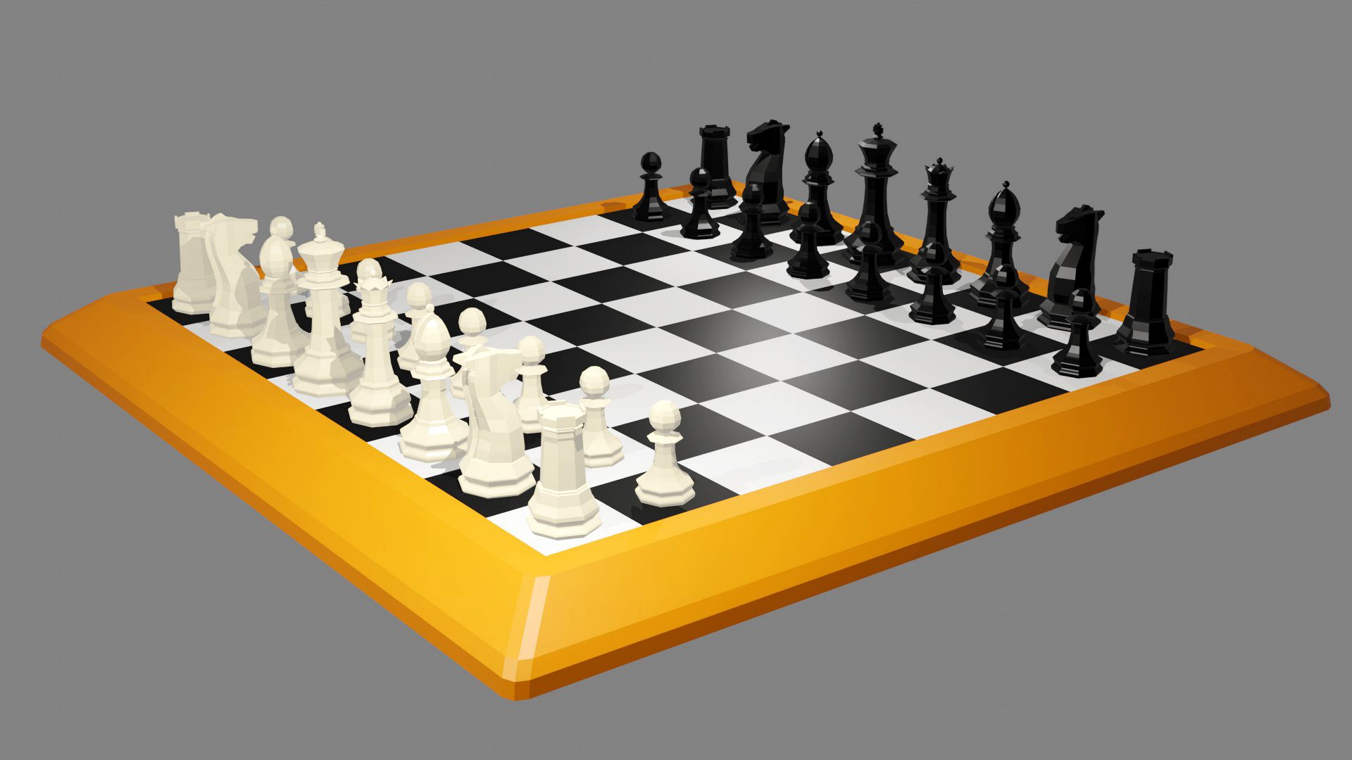 Chess Board with Chess Pieces