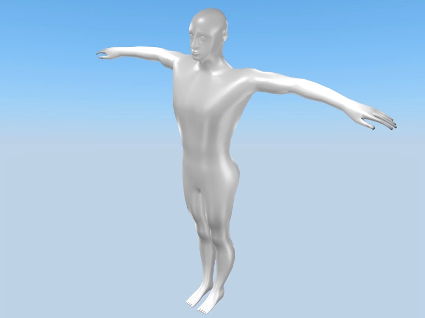 Human Body Male Low-Poly Without Textures Default Template