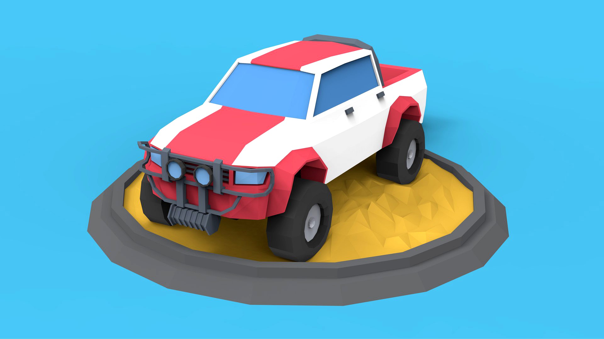 Pickup Low Poly Polygon