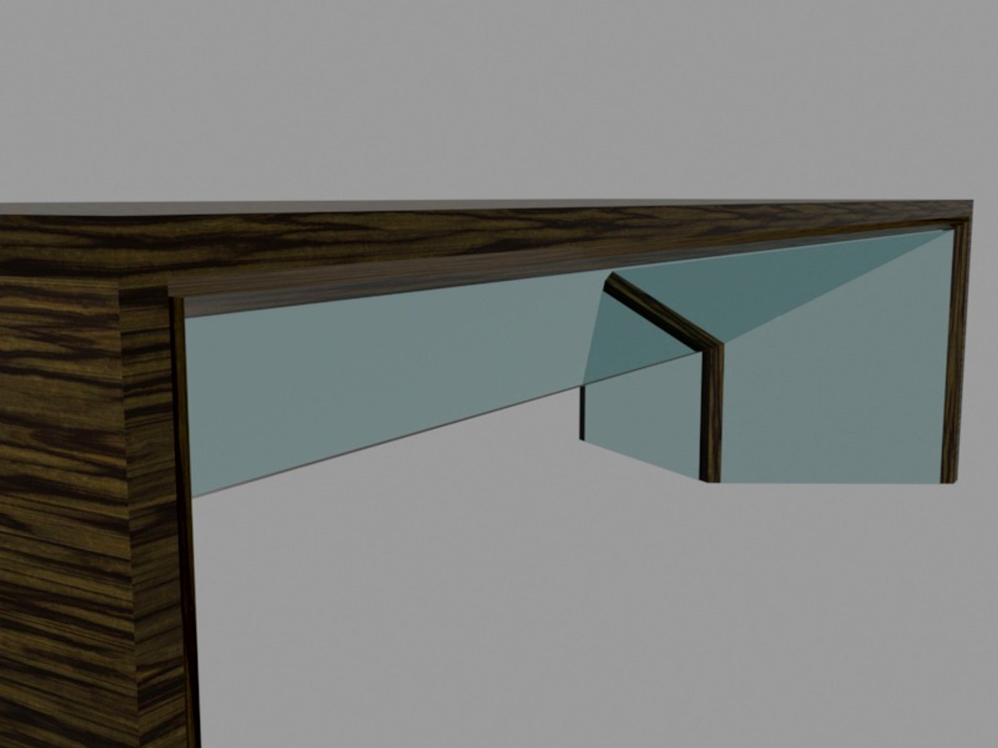 Angled Mirror Cocktail Table