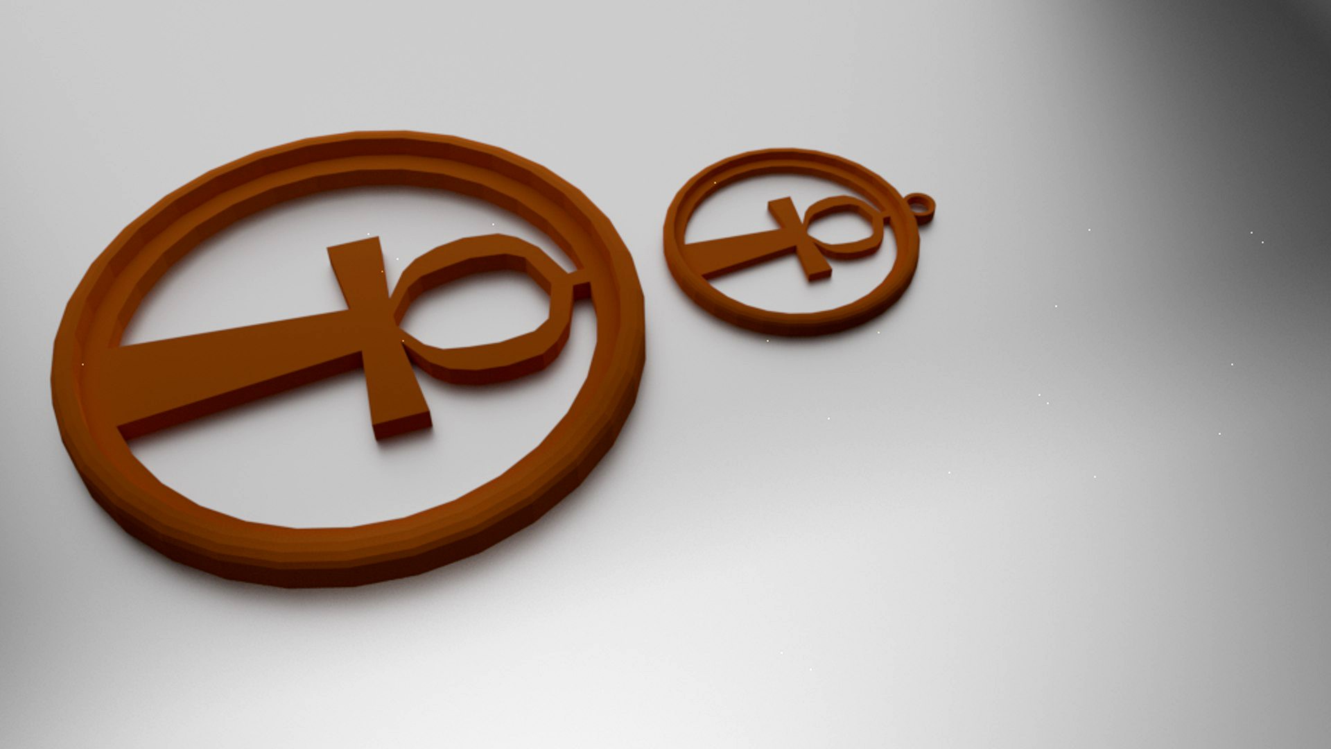 Print Coaster Ankh and Pendant