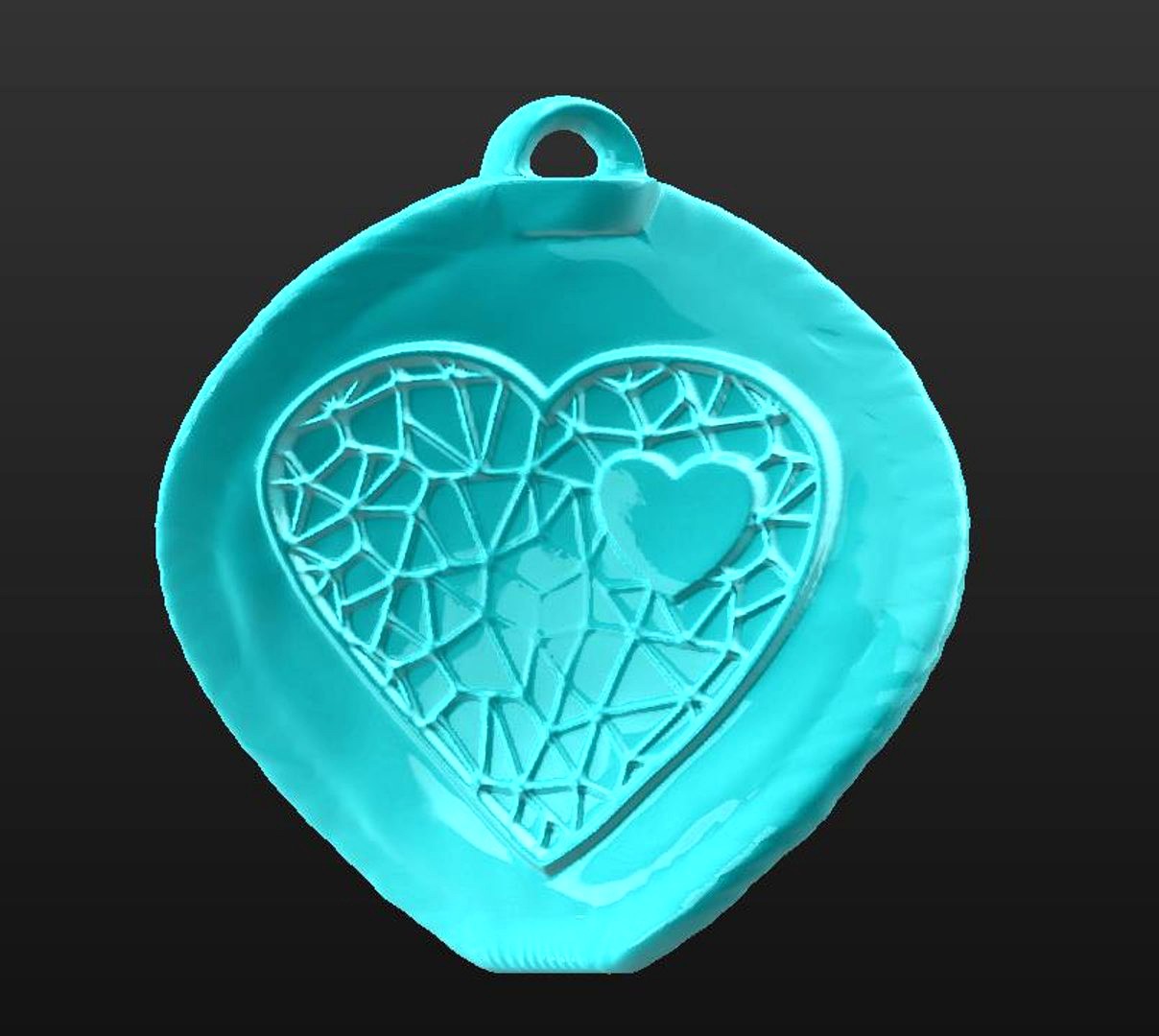 3d-Printable Heart Net Pendant