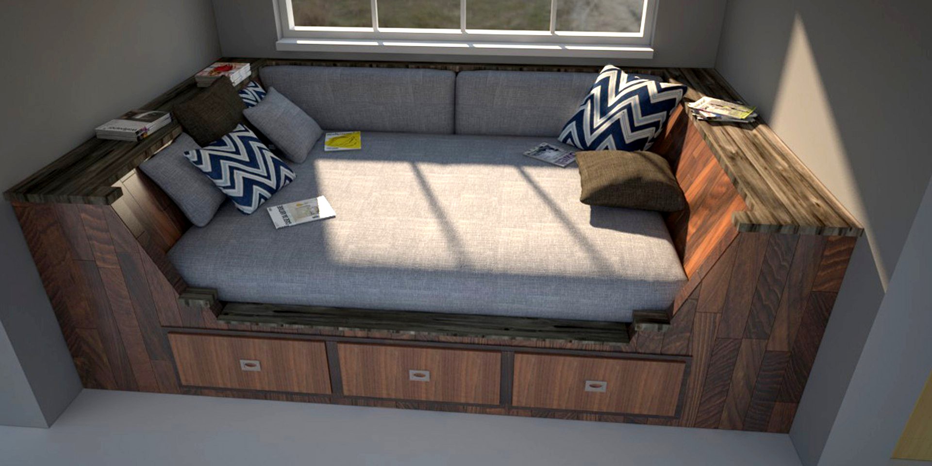 Bed in the corner