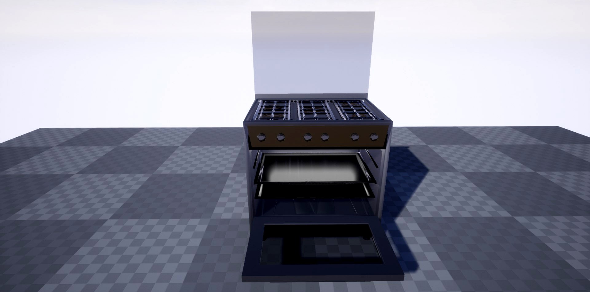 Modular Gameready Stove scripted in unreal engine 100%  BluePrint code