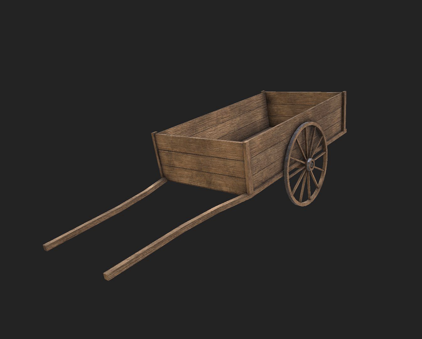 Low Poly Medieval Cart