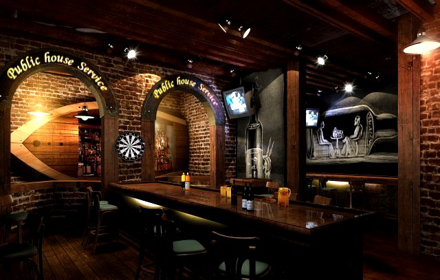Pub Bar 01 3D Model