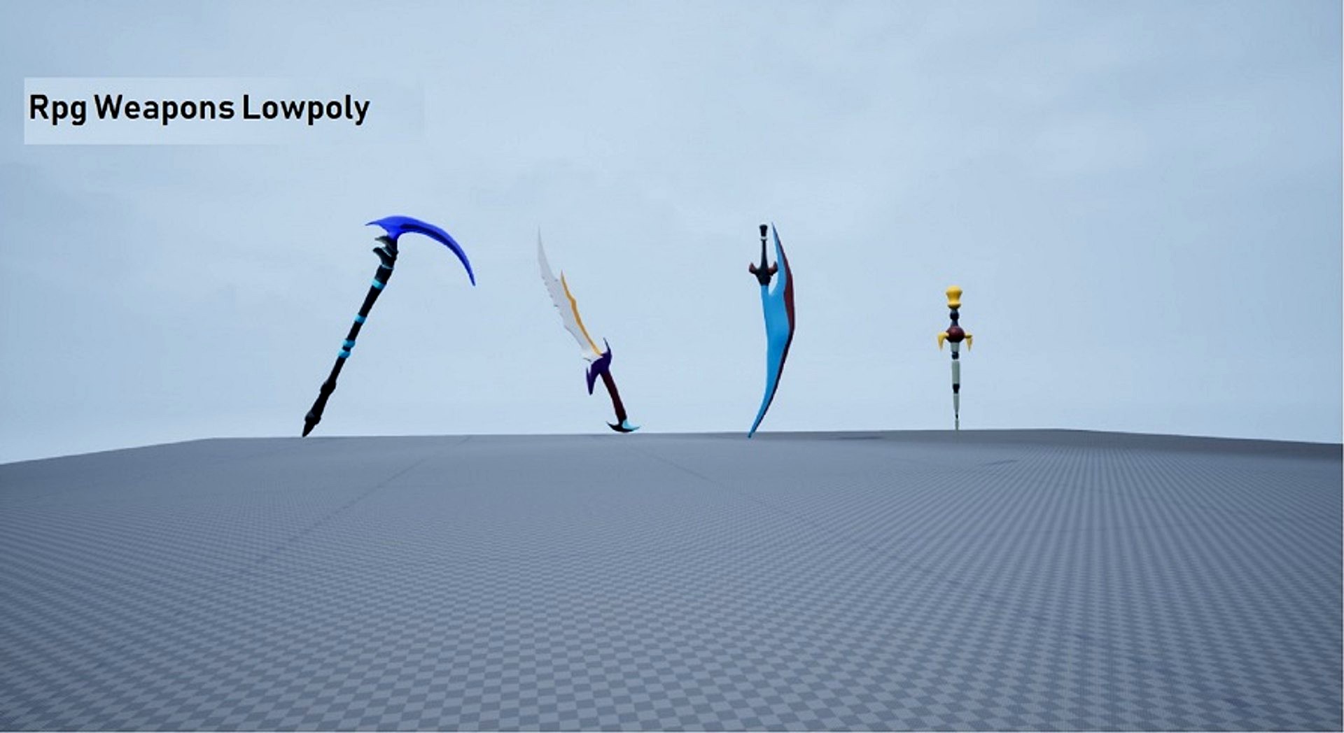 Weapons Rpg Game Lowpoly