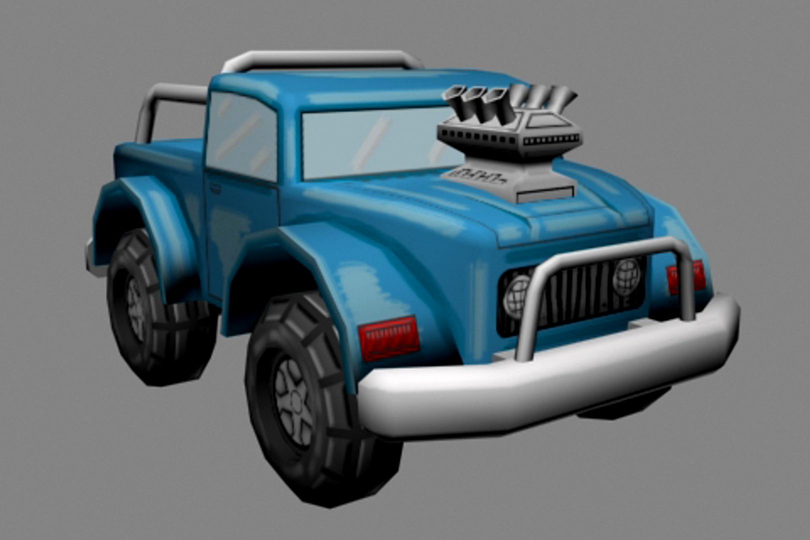 Low Poly Mobile Ready Car 4x4 Pick Up Cartoon