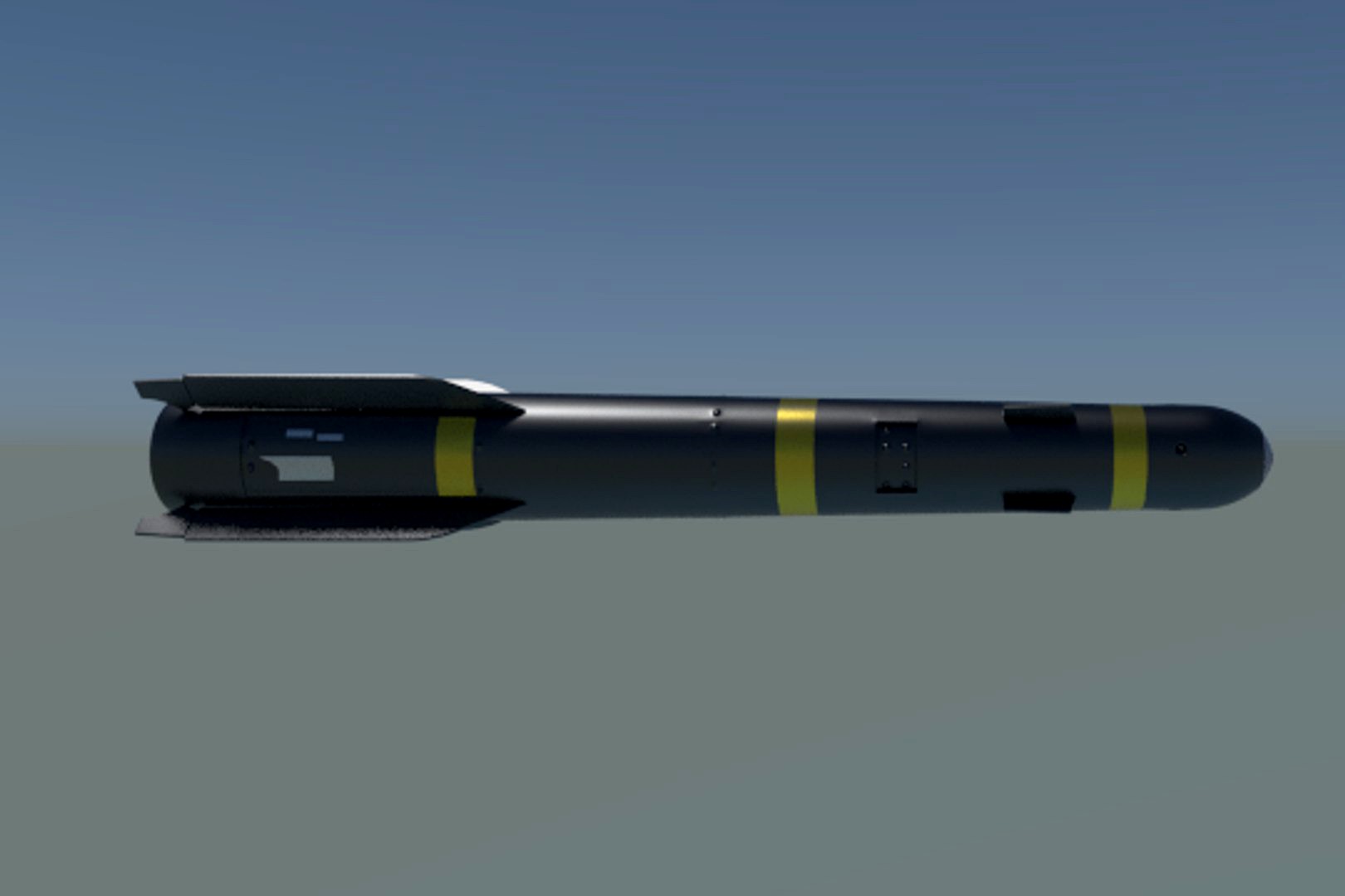 HellFire Missile (high, medium, low poly)