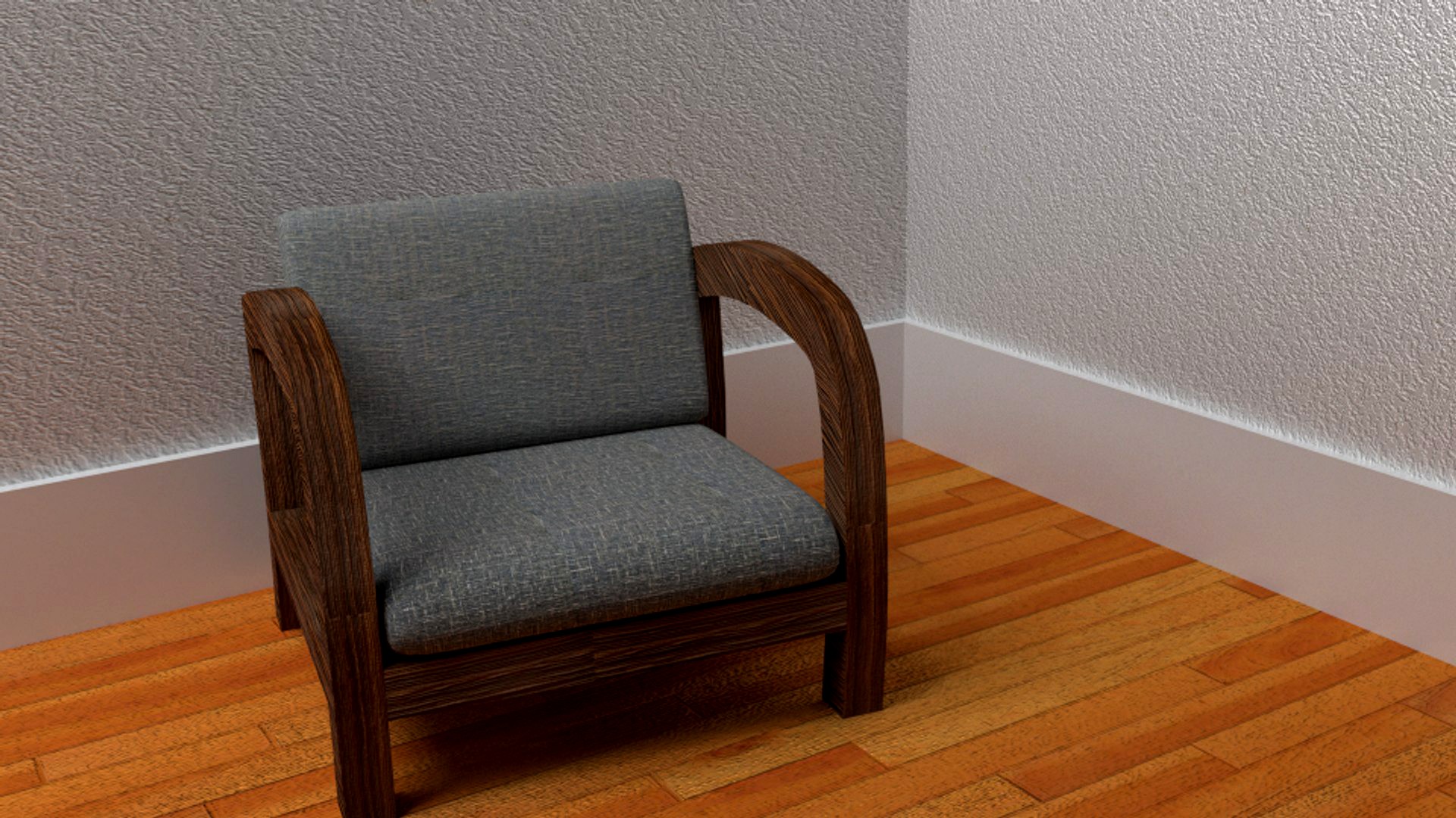 Wooden Accent Chair with Cushion