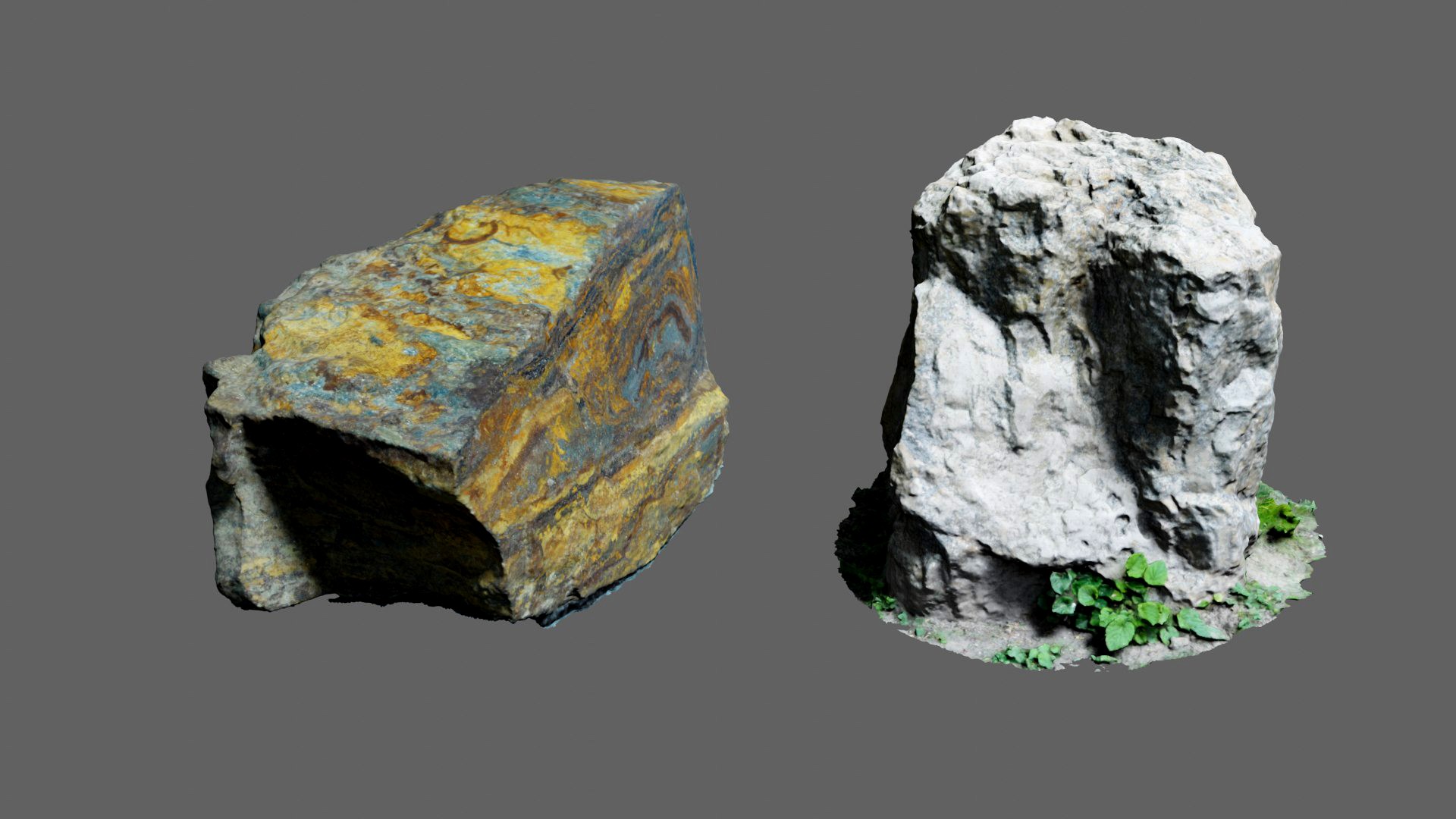 Two Photoscanned Rocks