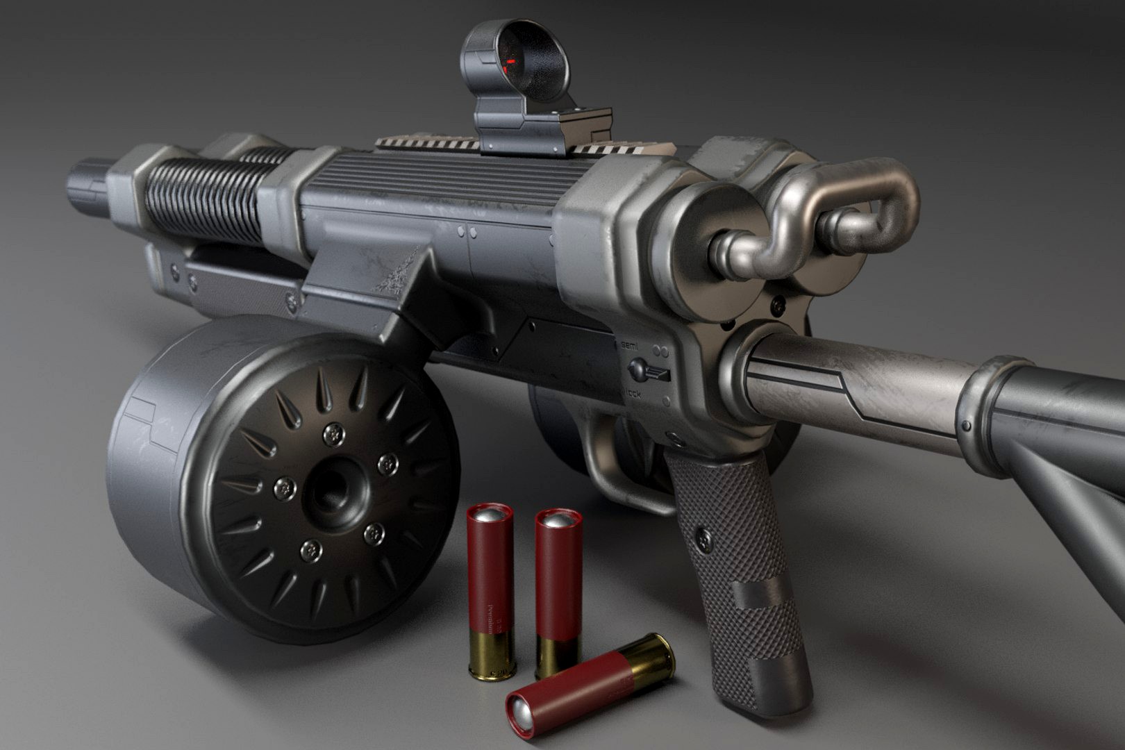 Shotgun with double barrel