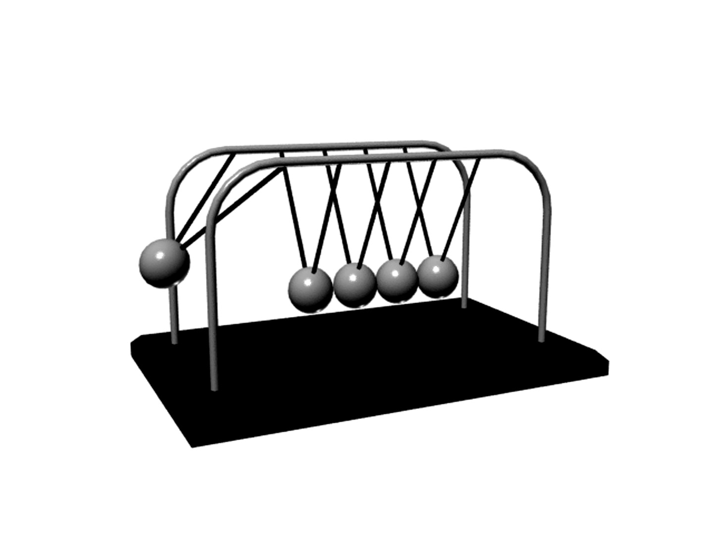 Low poly Newtons Cradle