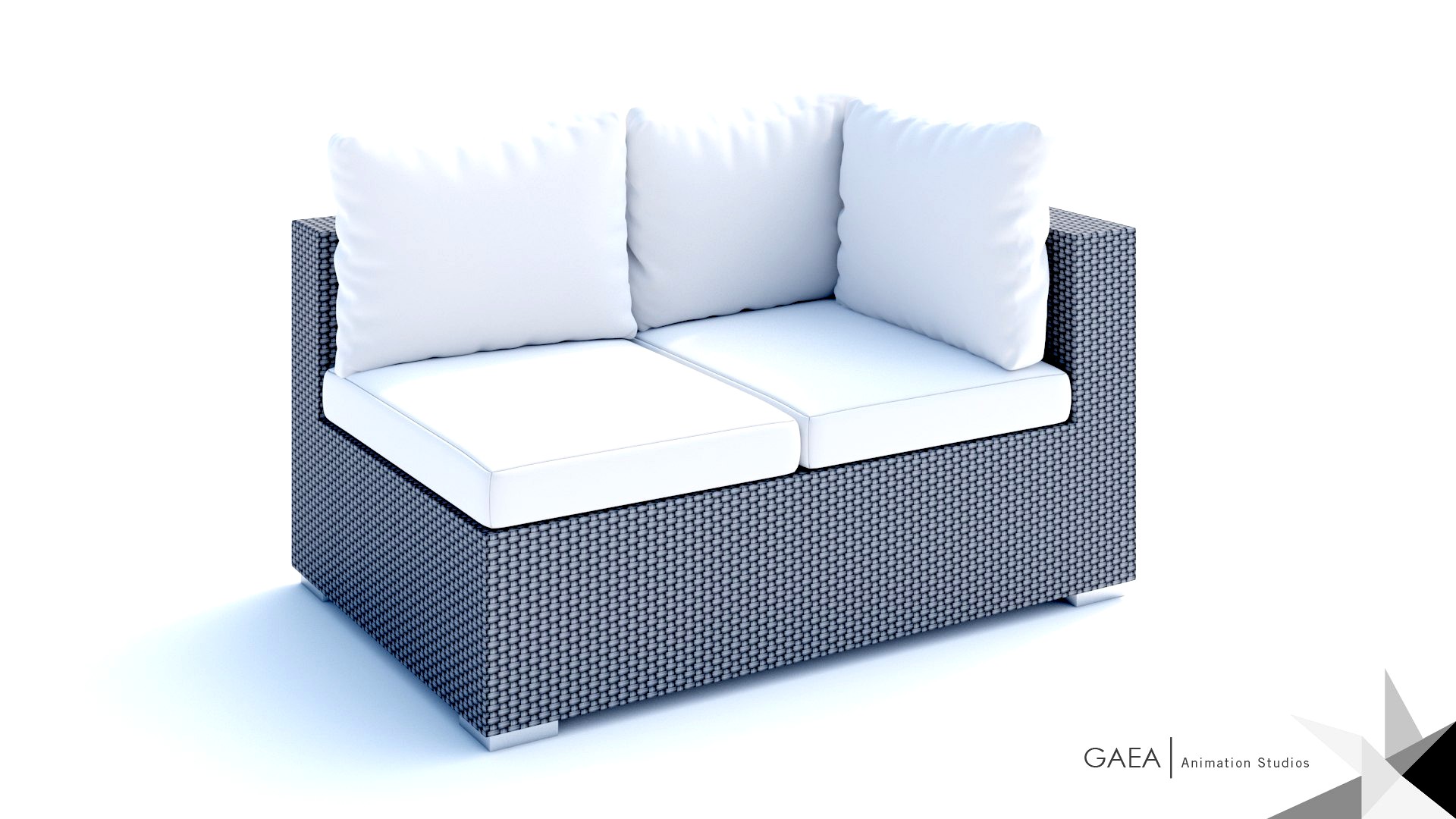 Beliani Wicker Lounge Set Maestro Long Corner