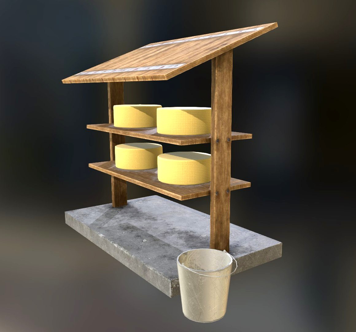 PBR textured cheese dairy