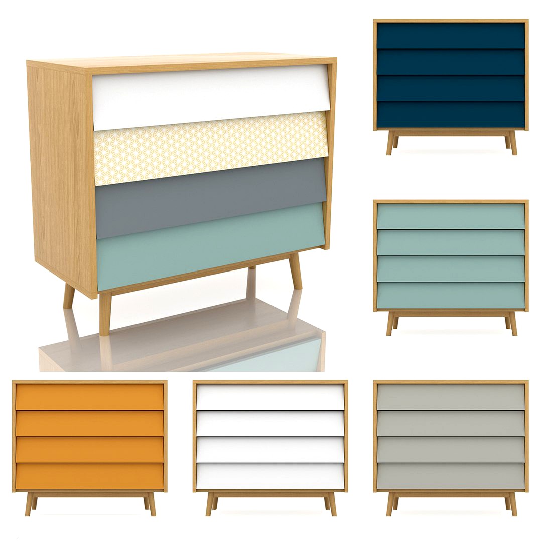 Pack Scandinavian Commode Multi Colored