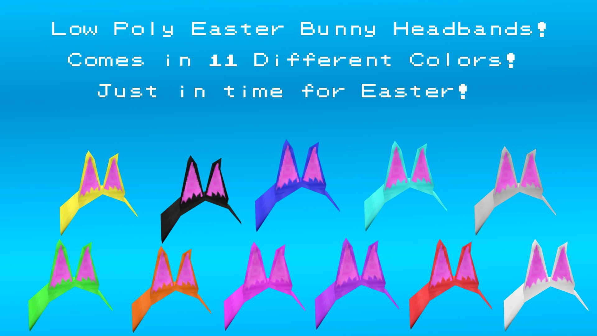 Low Poly Easter Bunny Headband