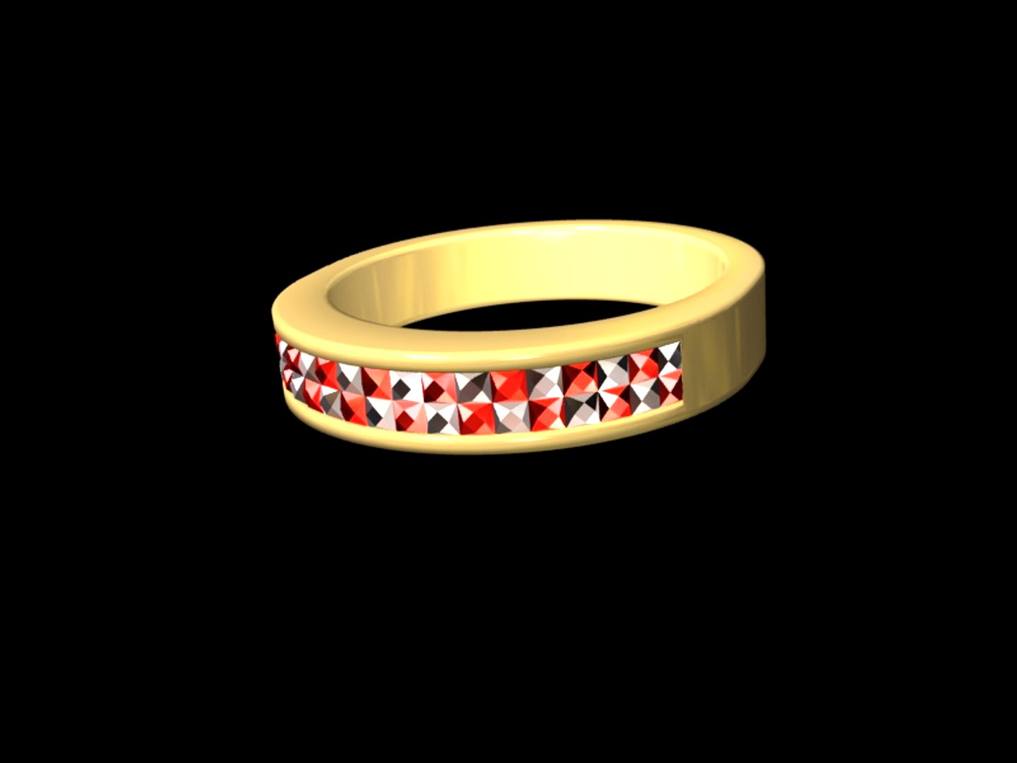 Gem ruby diamond ring