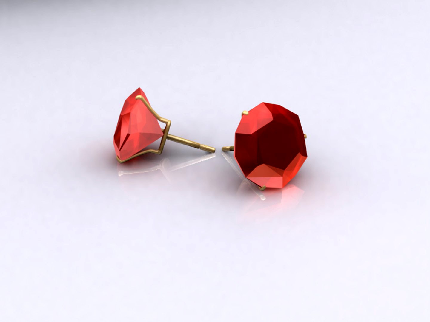 ruby red earrings