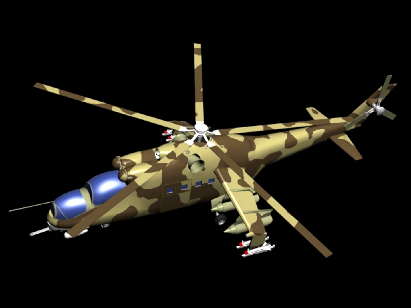 Hind24 soviet military helicopter
