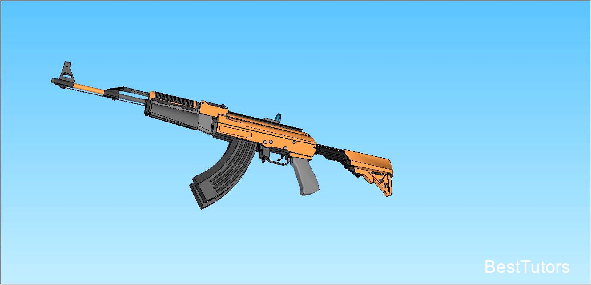 AK-74 - through seeable Red Dot