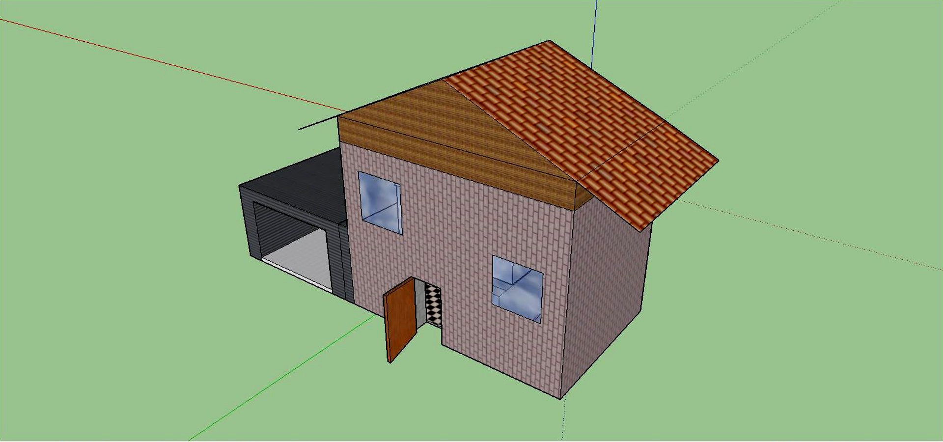 Enterable HOUSE+GARAGE