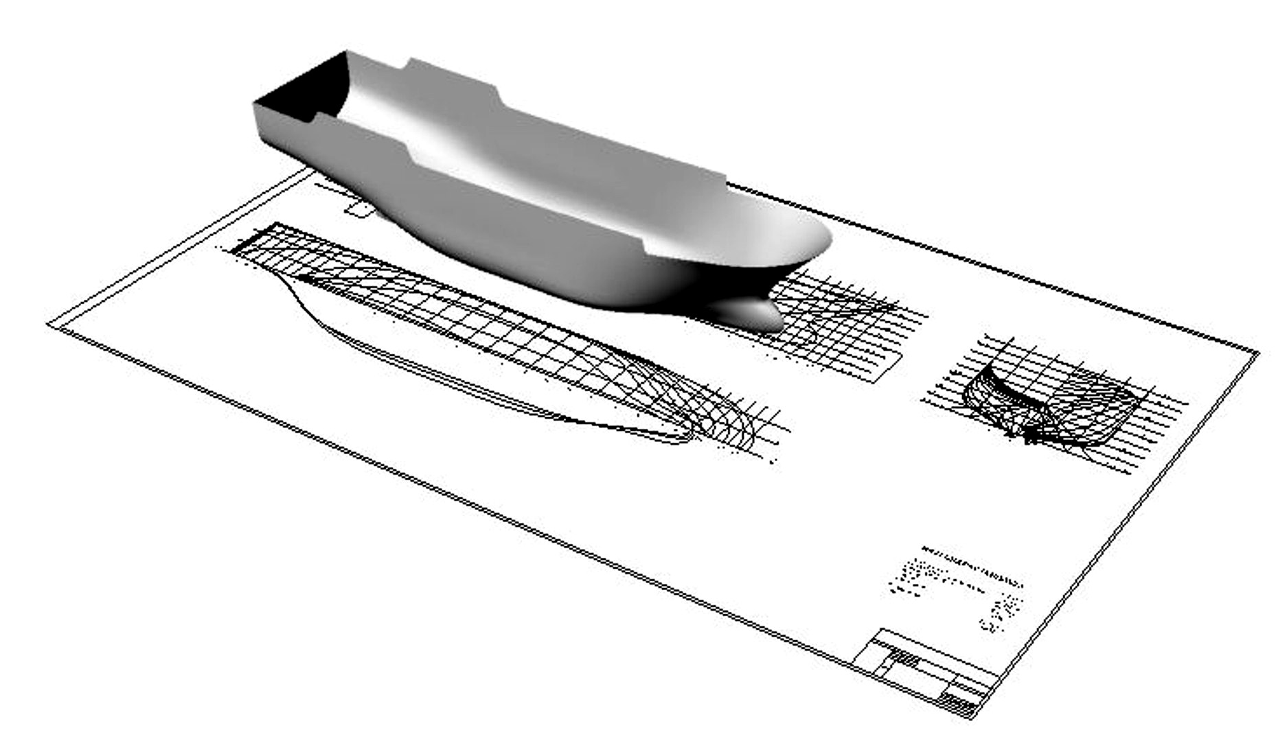 3D Model Trawler Hull & Plans for Shipbuilding