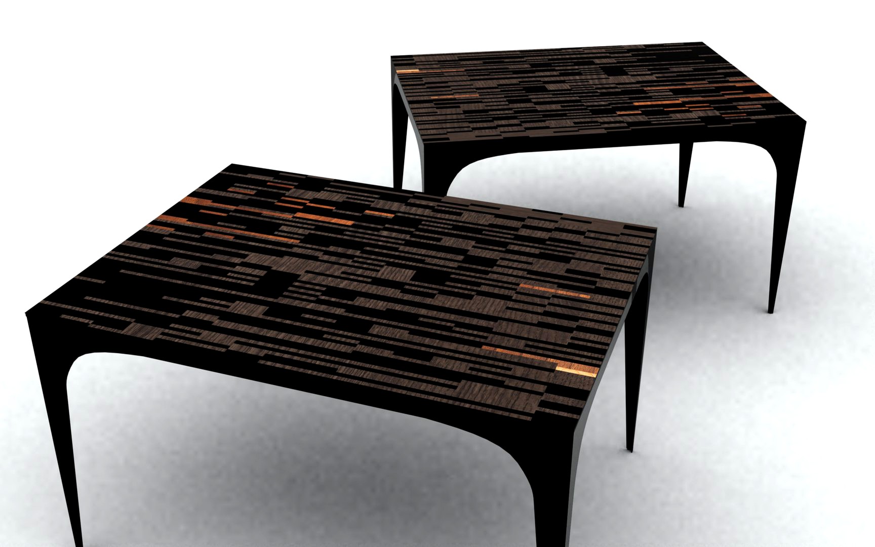 elegant table with veneer