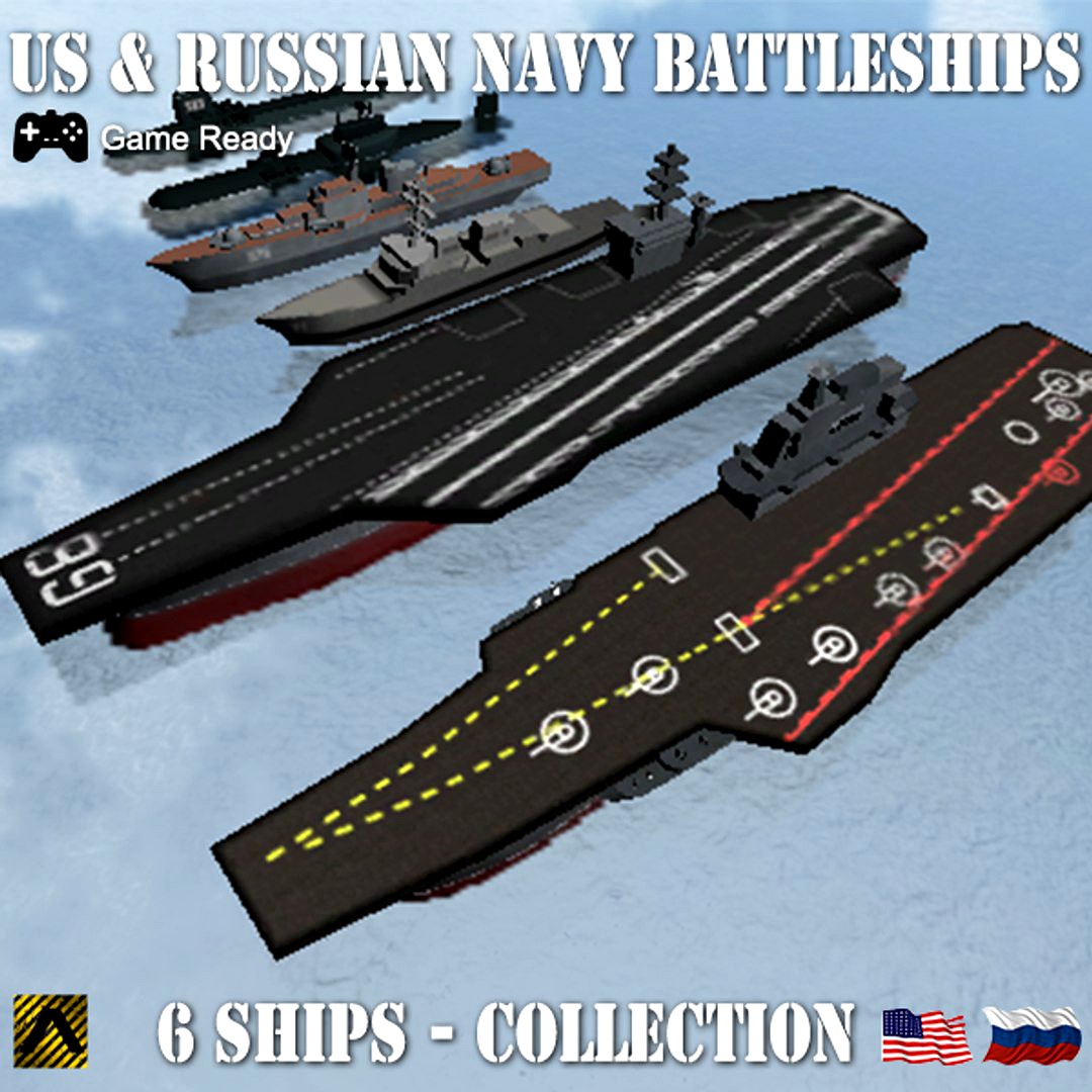 USS & Russian Navy Modern Warship Collection