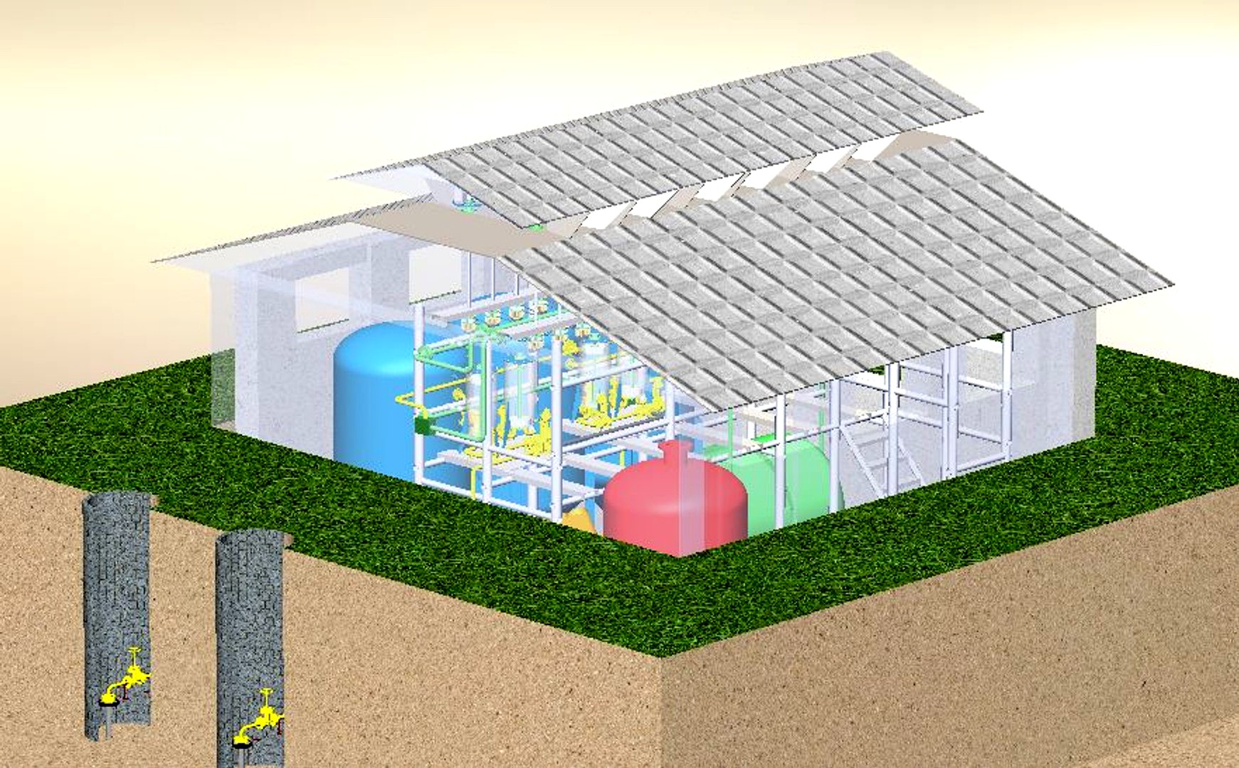 Autonomous automatic wind-heat the central_SolidWorks
