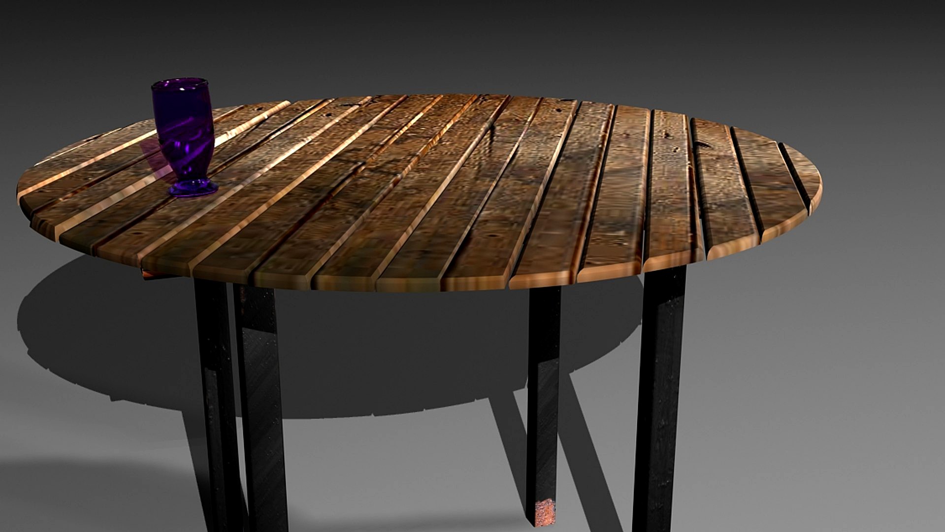 Photorealistic rustic table