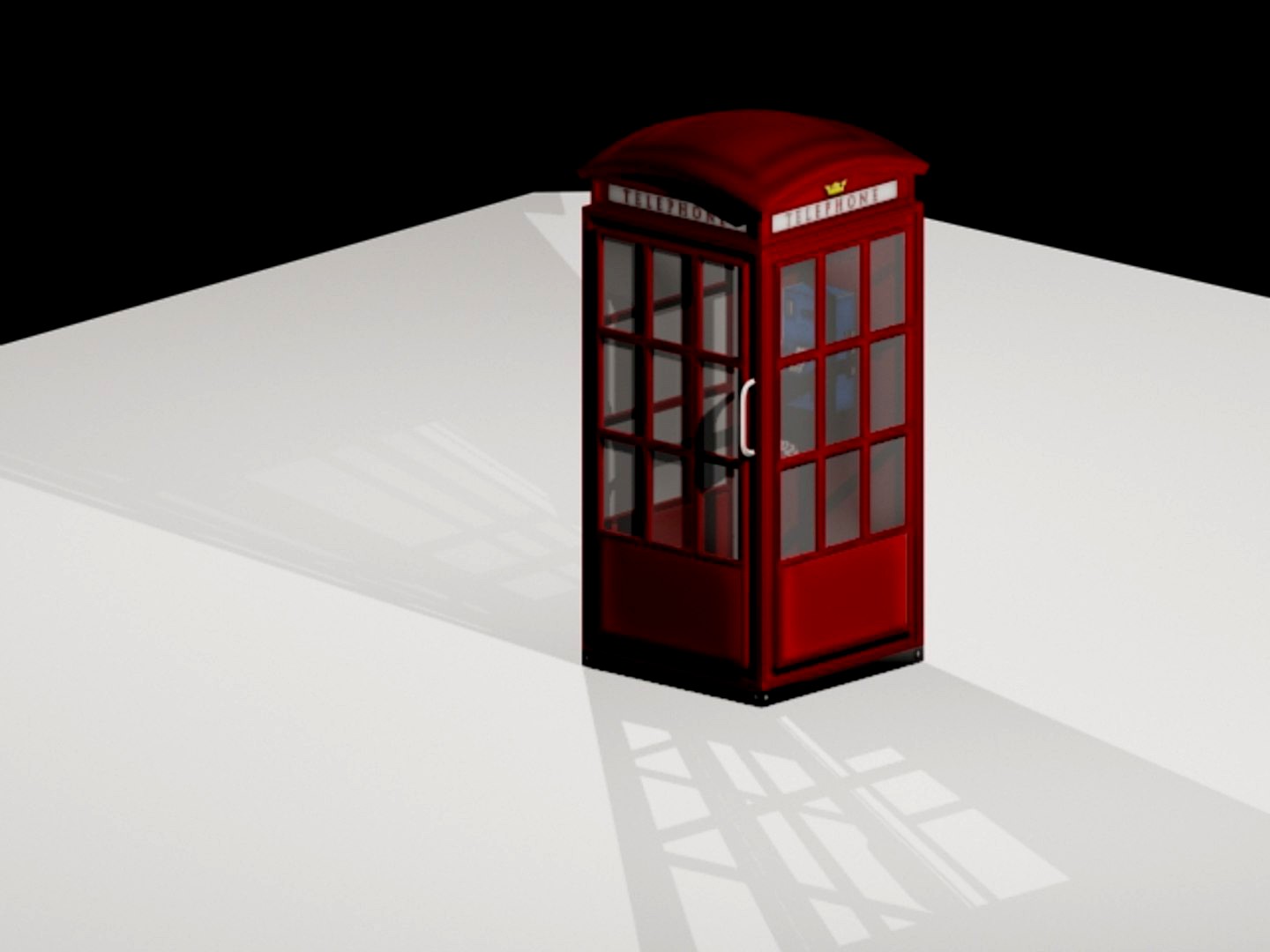 LOW POLY British Telephone Cabin