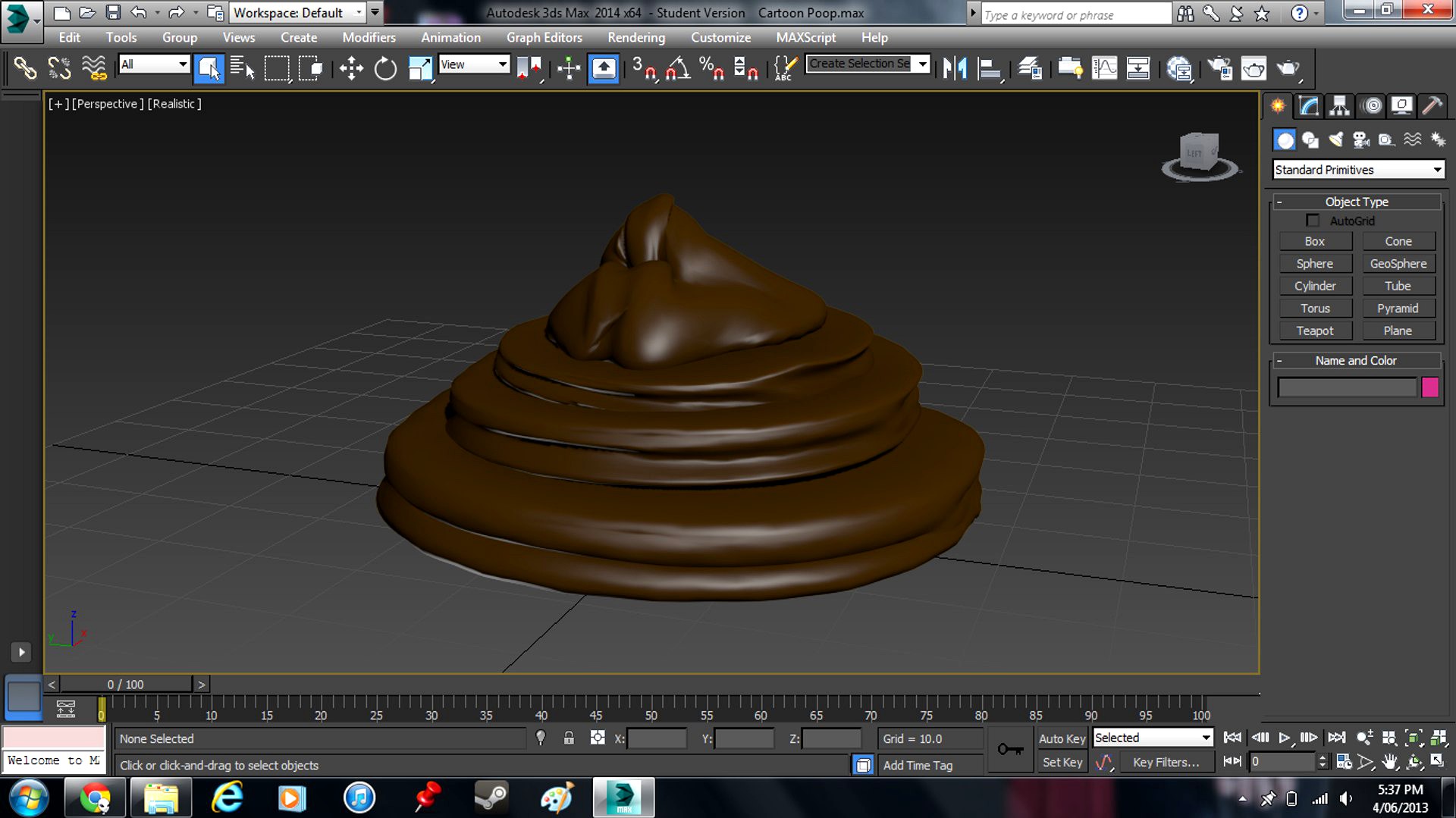 3D cartoon Poop Model