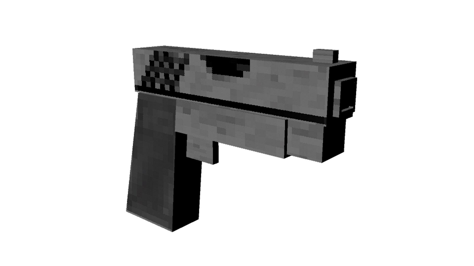 8 bit pistol 3d model