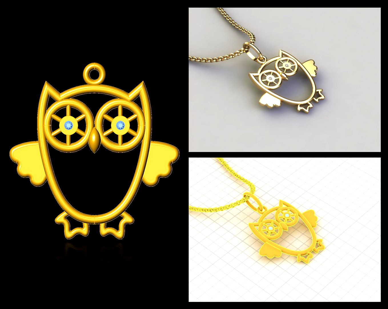 STL Prototyping Owl Pendant - Jewellery