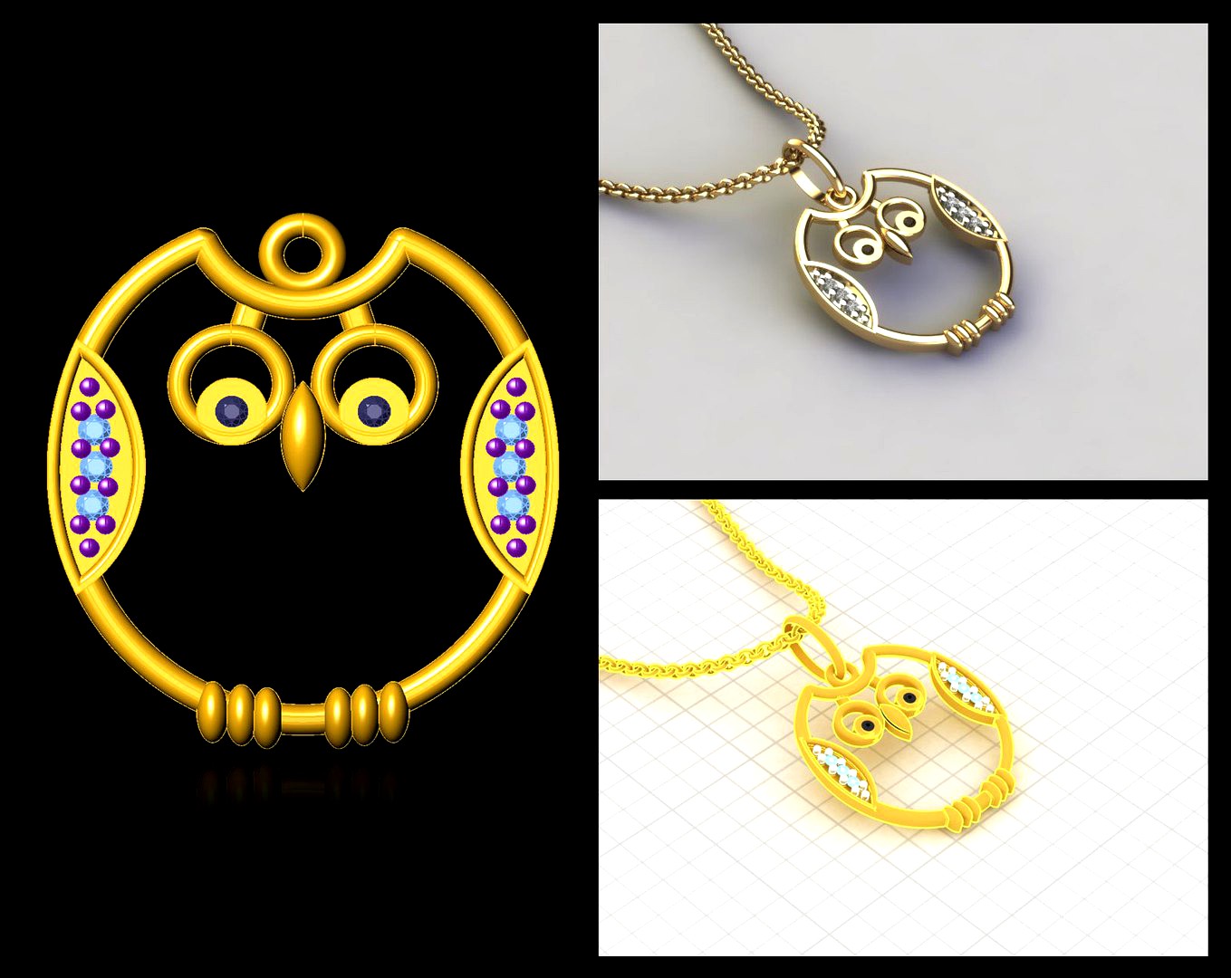 STL Prototyping Owl Pendant - Jewellery