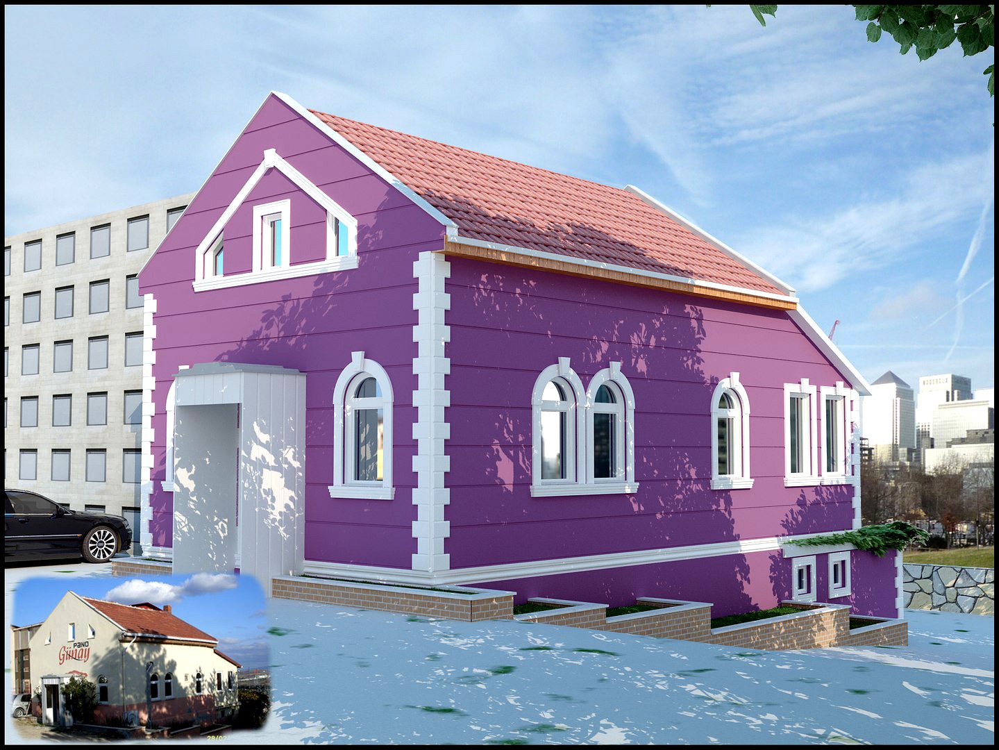 purple house
