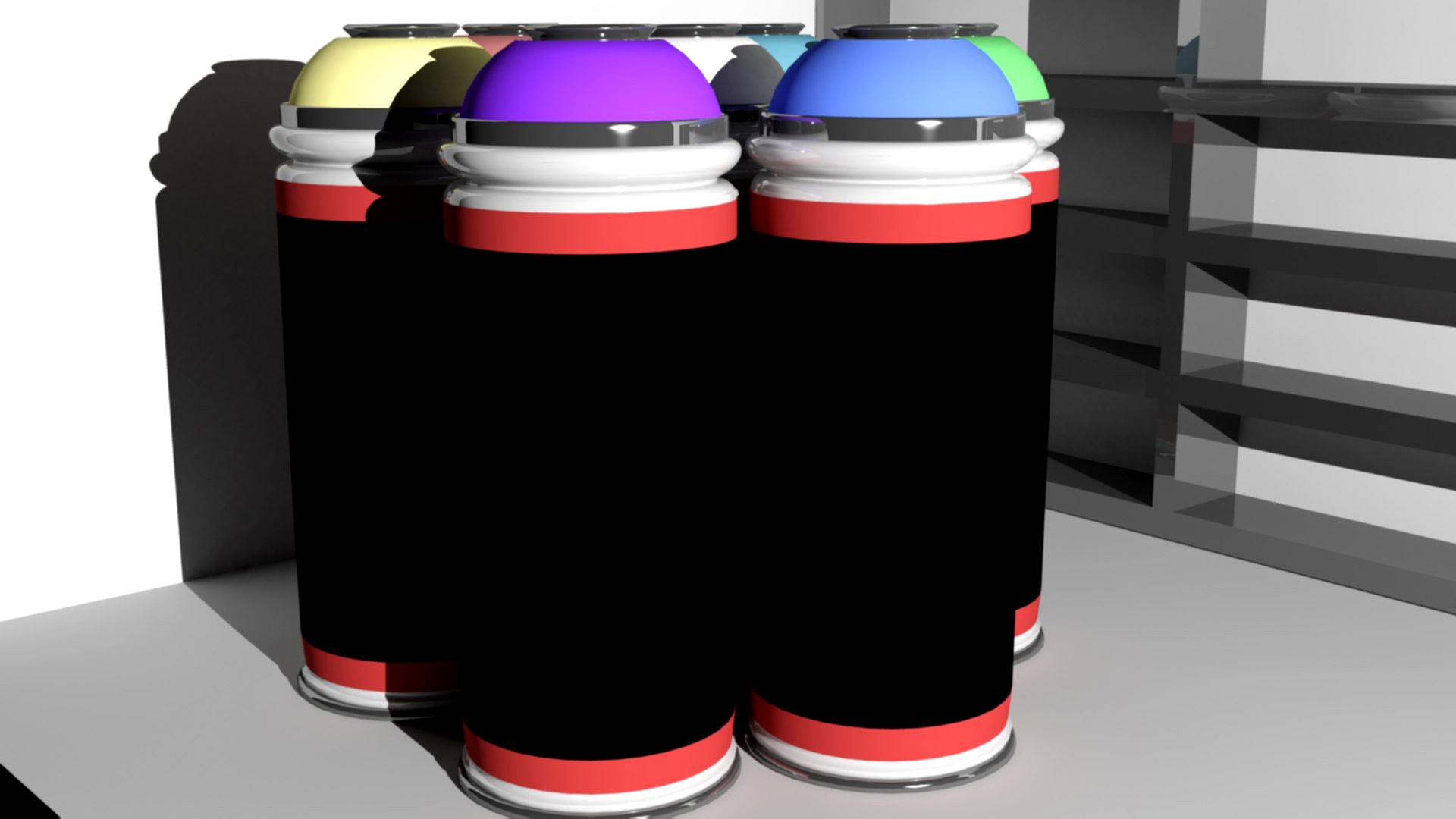 Graffiti Cans [highpoly]