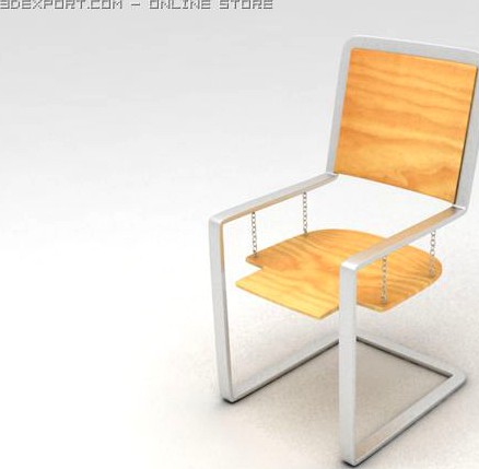 Chair with chain 3D Model