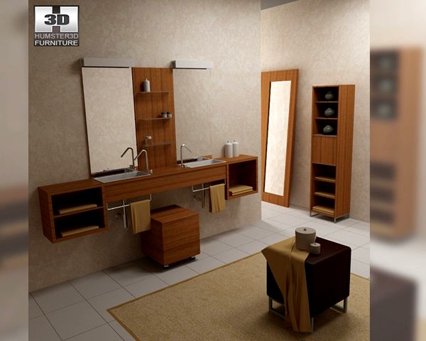 Bathroom 02 Set 3D Model