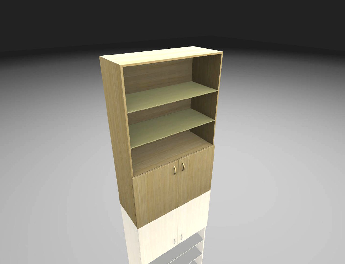 Cabinet wood 10 low poly