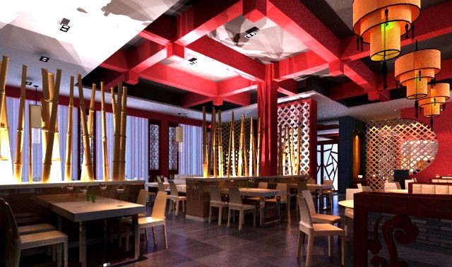 Restaurant Spaces 013 3D Model