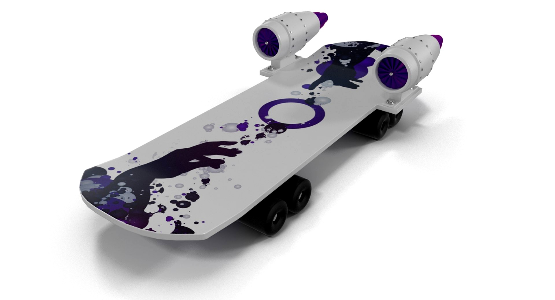 Graphic jet skateboard