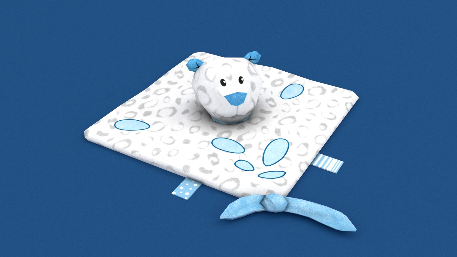 Teddy baby panther lowpoly doudou panthere bébé