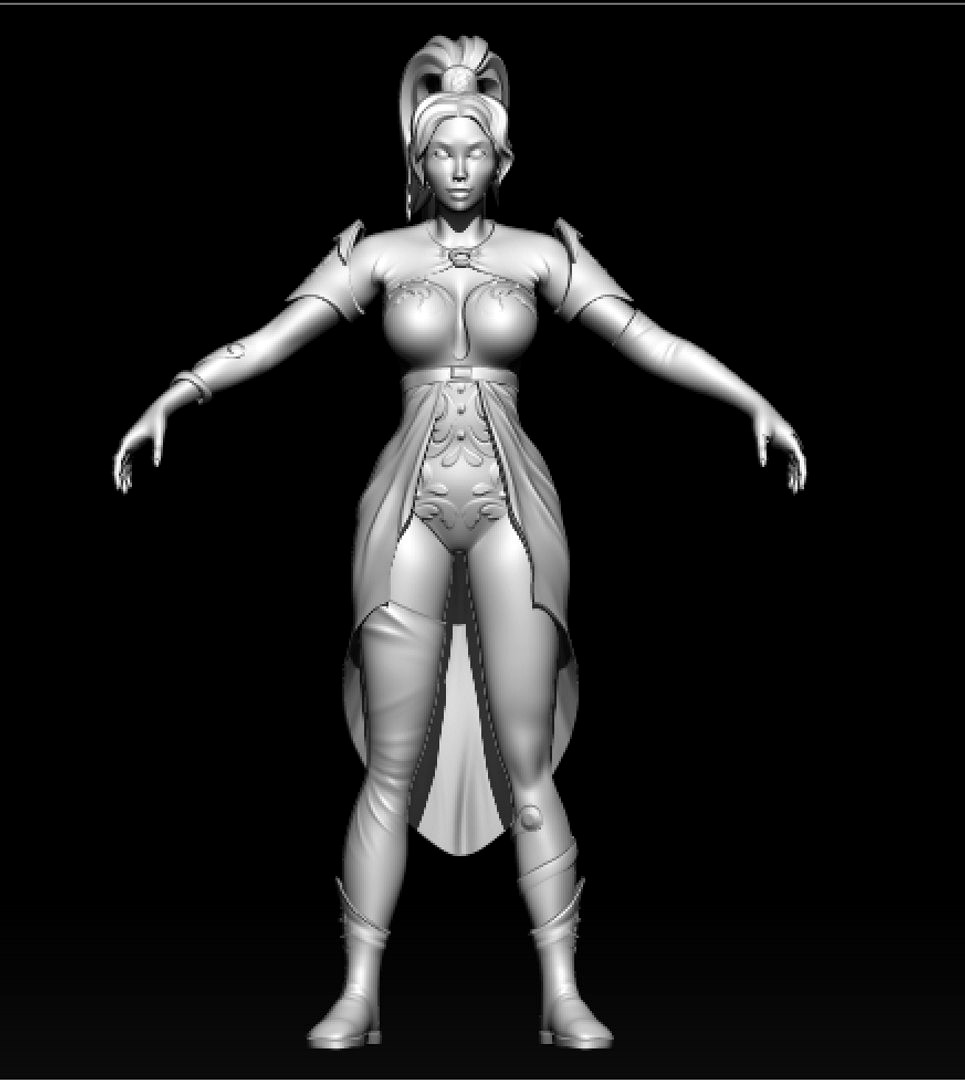 Hero Woman High Poly