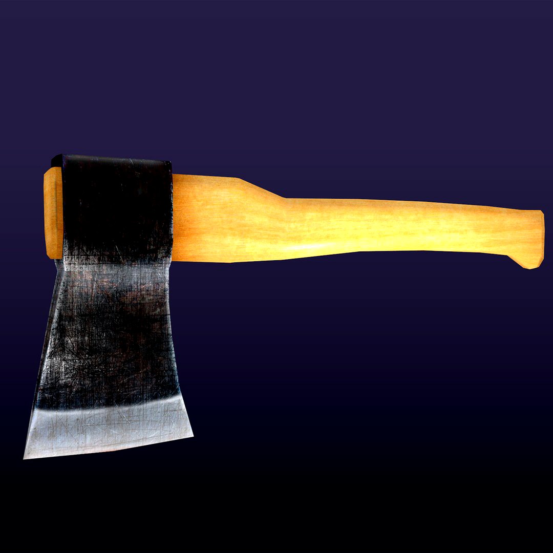 Low Poly Hatchet  #1  for GameDev