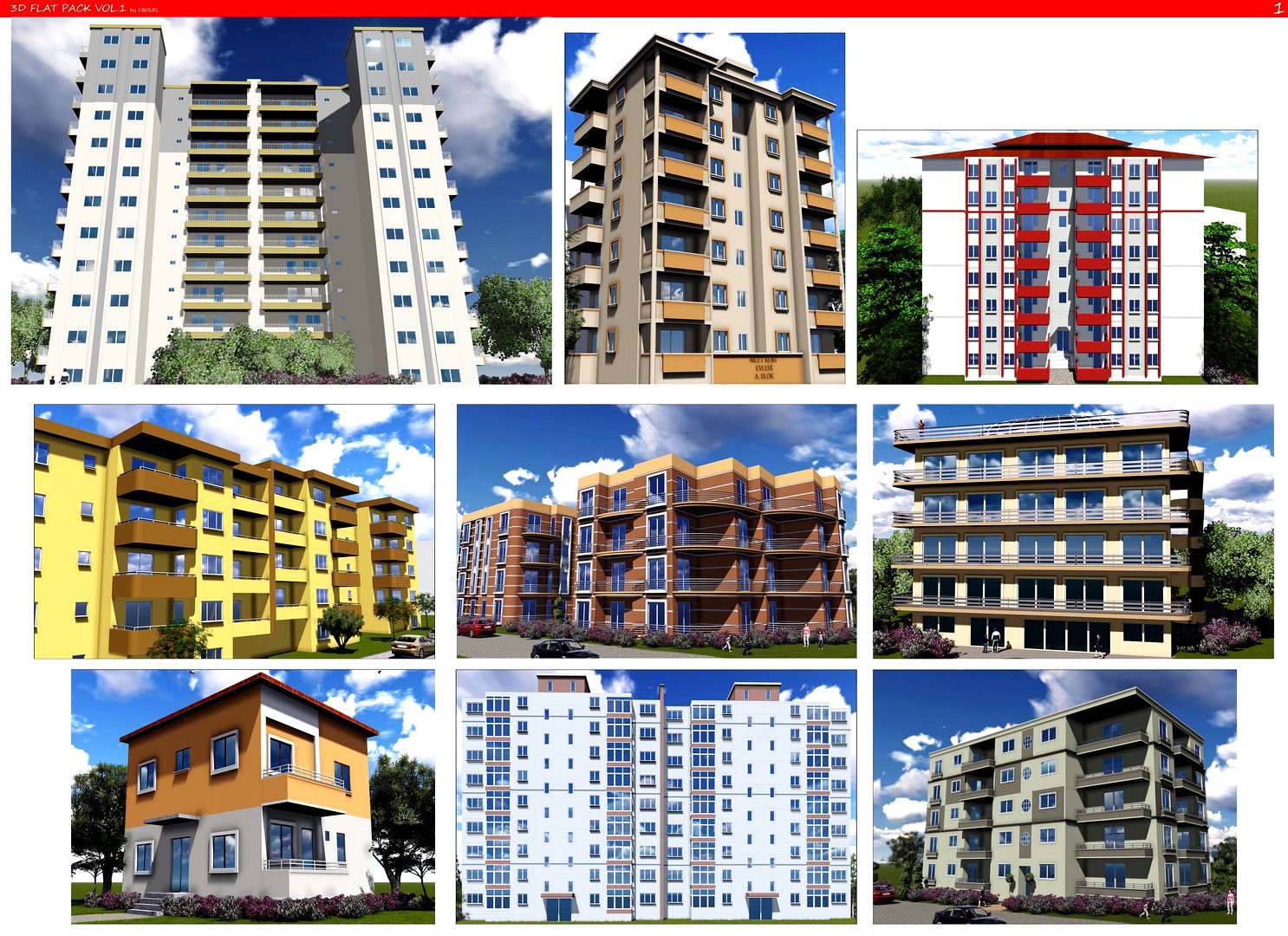 3D FLAT COLLECTION (SHORTDATED %60 DISCOUNT)! +1 BONUS FLAT