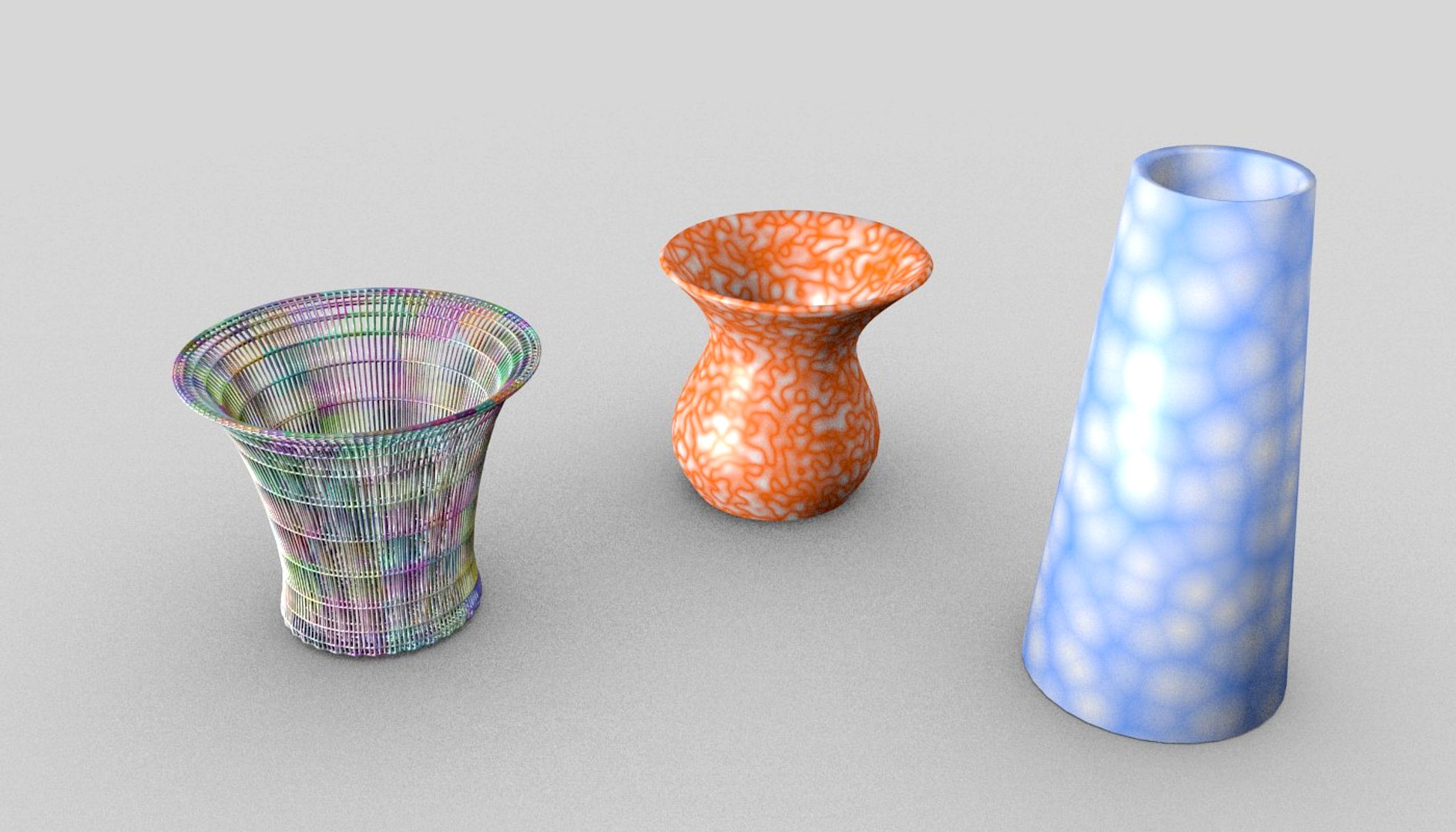 Three vases